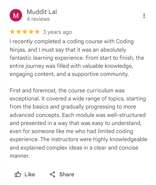 Coding Ninjas Data Analytics Course Review