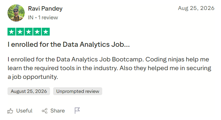 Coding Ninjas Data Analytics Real Course Review