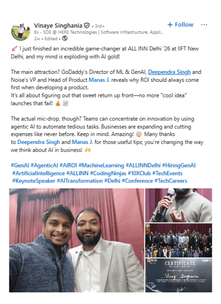 Coding Ninjas ALL INN TESTIMONIALS